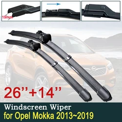 for Opel Mokka 2013~2019 Car Wiper Blades Front Windscreen Wipers Car Accessories Vauxhall Mokka X 2014 2015 2016 2017 2018