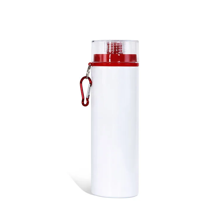 750ml Sublimation Blank Outdoor Aluminium Water Bottle with Straw Sports Hiking Camping Drink Bottles Eco-friendly with Hook