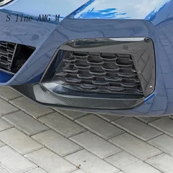 Front Bumper Fog Lamp Frame Decoration Cover Trim Stickers For BMW 5 Series G30 G38 2020-2022 Car Styling Exterior Accessories