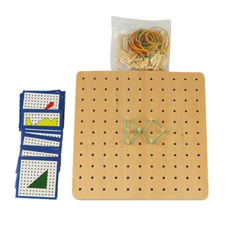 Materiales de aprendizaje Montessori, juguetes educativos, tablero geométrico grande con tarjetas, juguete de enseñanza preescolar para niños