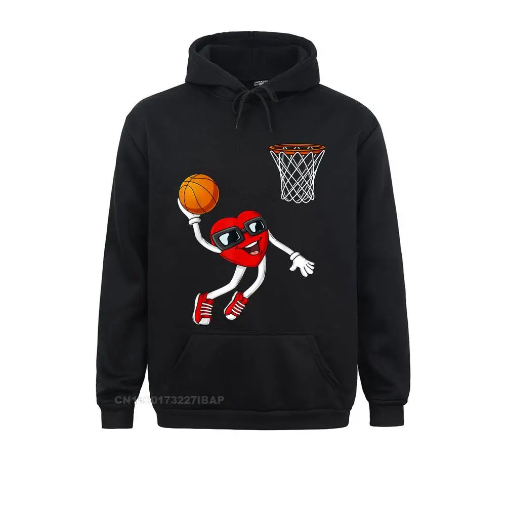 Valentines Day Heart Dunking Basketball Men Girls Hoodie Sweatshirts 3D Printed Brand Hoodies Youthful Clothes For Students