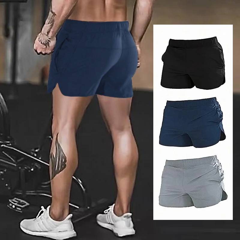 Men Fitness Sports Shorts Stretch Quick-drying Hot Short Pants Bodybuilding Running Basketball Squat Shorts