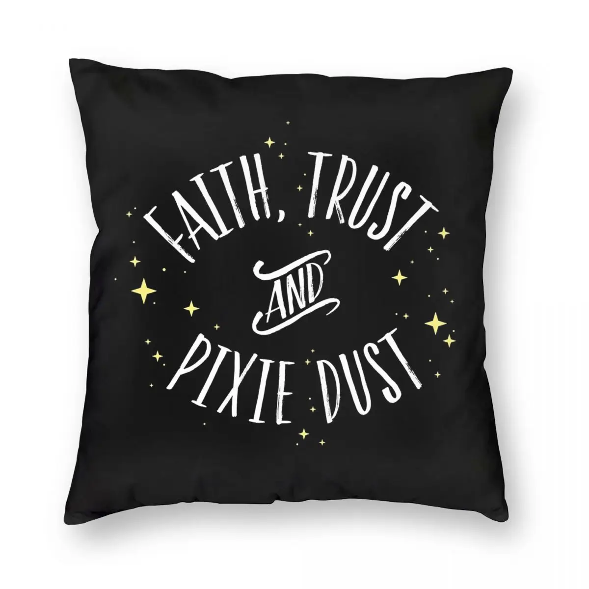 Faith Trust And Pixie Dust Peter Pan Square Pillowcase Polyester Linen Velvet Zip Decor Pillow Case Sofa Seater Cushion Cover 18