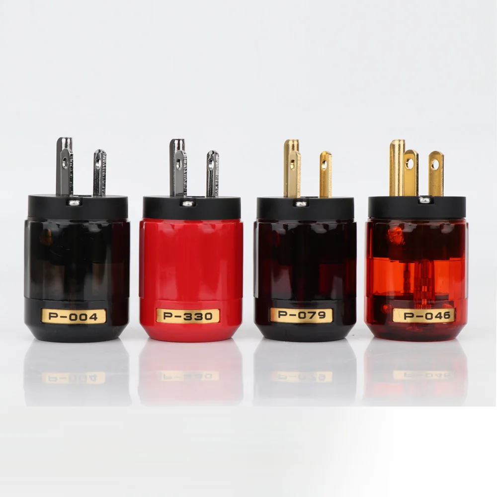 2 stück HIFI P-320/C-320 Kupfer UNS Version Schuko AC Power Stecker Ver IEC Stecker DIY – Detail 1