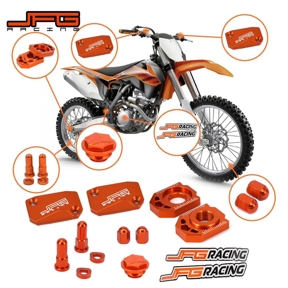 Zestaw pokryw zbiornika płynu hamulcowego CNC do motocykli KTM SX SXF XC XCF XCW XCFW EXC EXCF 125 150 250 300 350 400 450 530