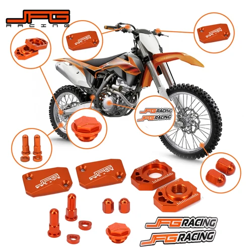 Imagen 1 del producto Juego de cubierta de depósito de líquido de embrague de freno CNC para motocicleta, para KTM SX SXF XC XCF XCW XCFW EXC EXCF 125 150 250 300 350 400 450 530