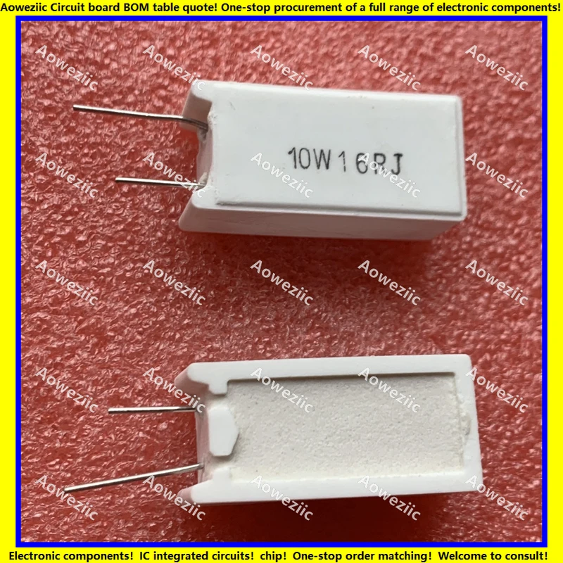 

10Pcs 10W16RJ RX27-5 SQM Vertical Cement Resistance 10W16ohm 10W16R 10W16ΩJ Ceramic Resistance Precision ±5% Power Resistance