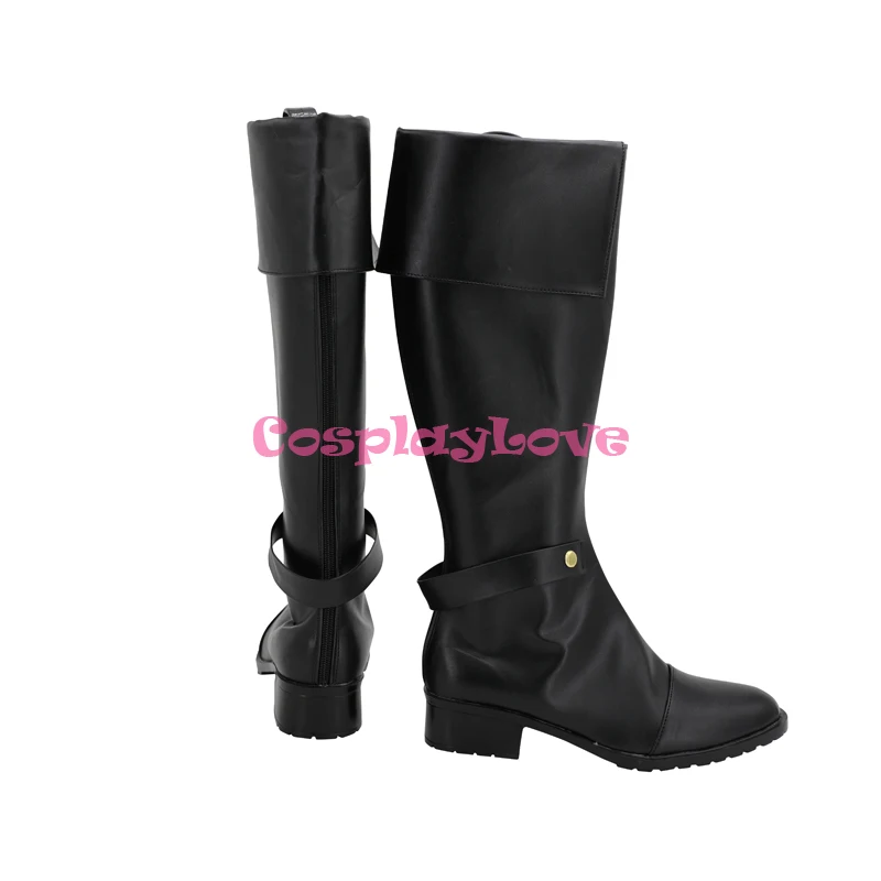 Chaussures de Cosplay en cuir pour Halloween et noël, longues bottes noires de loup-garou pour photographe, identité V