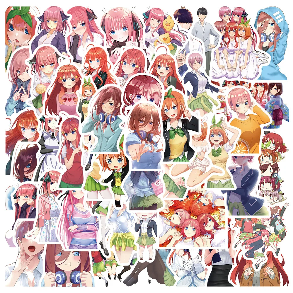 10 / 30 / 50pcs Japanese Anime Quintile Bride Graffiti Sticker DIY Guitar Luggage Star Anime Sticker Waterproof Wholesale