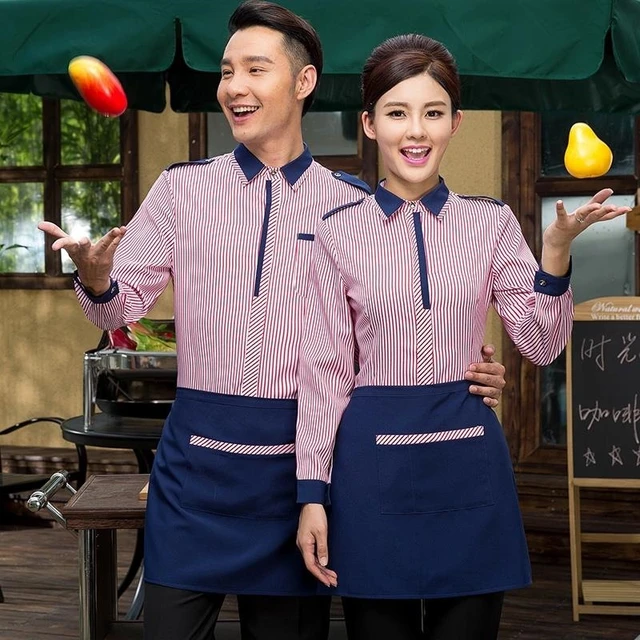 Nouvel uniforme de serveur de cafe pour hommes uniforme de serveuse de Restaurant occidental tenue de travail pour personnel de cafe boulangerie costume de Chef de cuisine 90 AliExpress