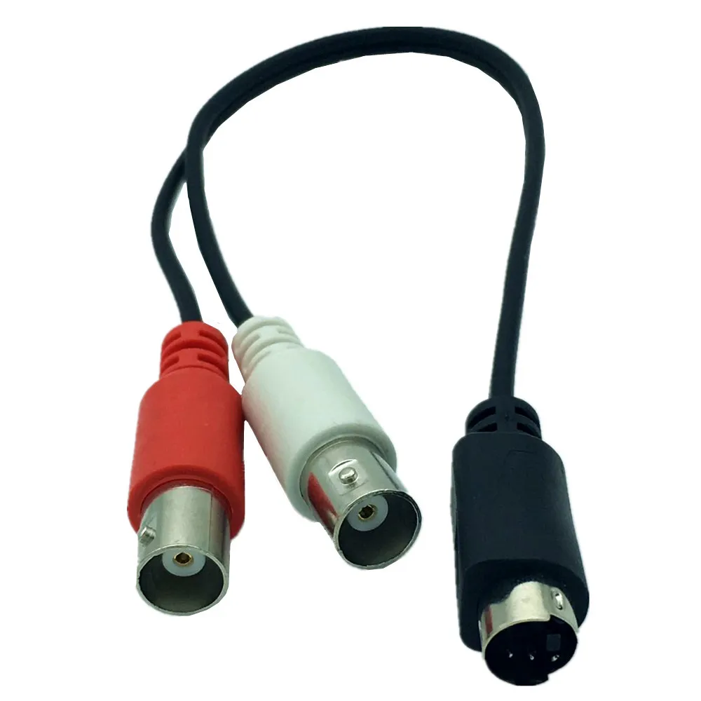 S-Video Y Adapter 4Pin S-VHS Male to Two BNC Female Connectors 0.25m 150cm 5ft