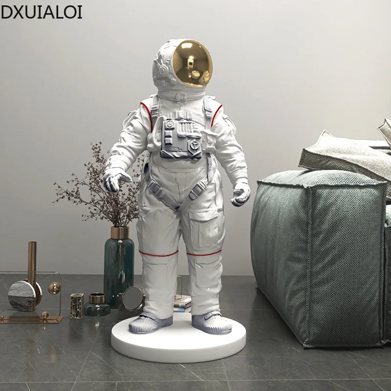 

DXUIALOI Nordic Creative Astronaut Large Floor-standing ornaments Housewarming Gift Living Room Entrance Office Home Decoration