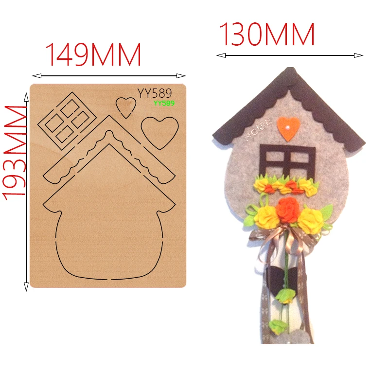 

Wooden die cutting die small house knife die YY589 is compatible with most manual die cutting