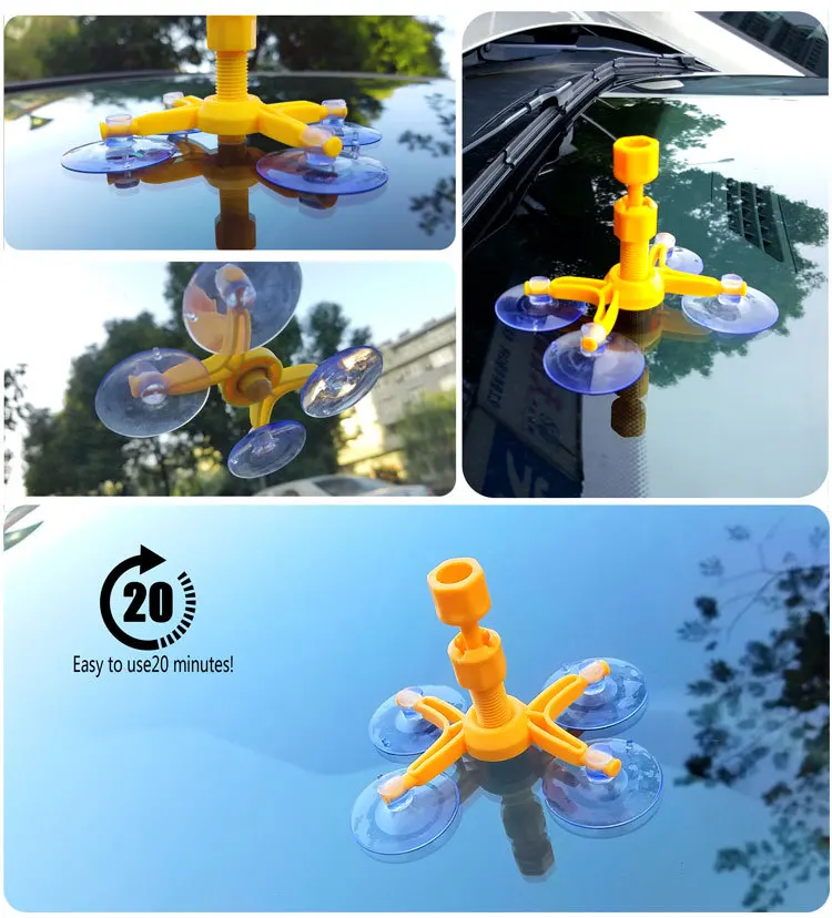 Windshield Repair Kit Quick Fix Car Cracked Glass Windscreen Repair Tool Kit Resin Sealer DIY Auto Window Screen Polishing