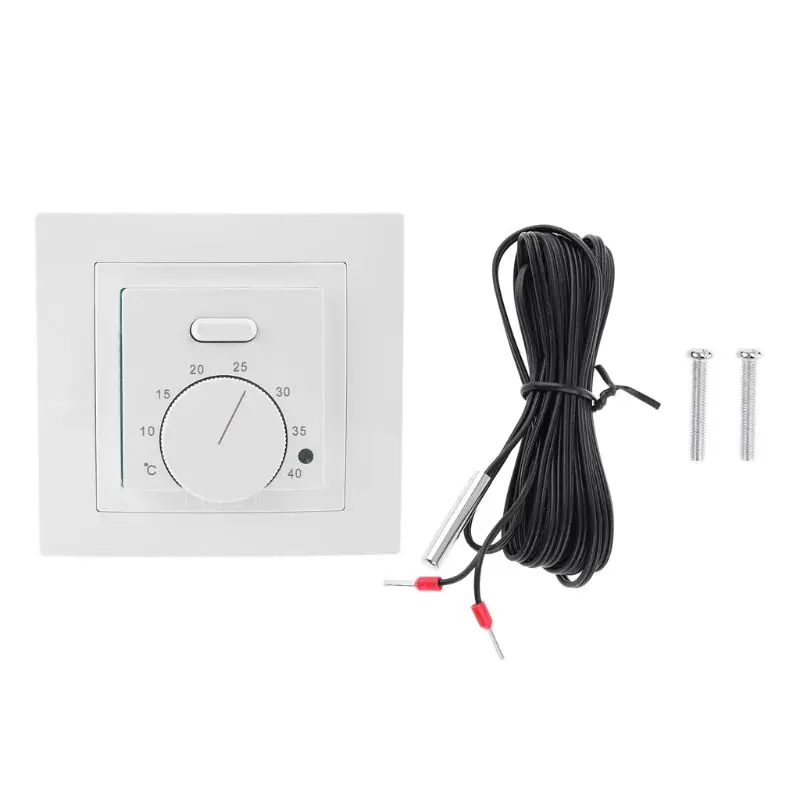 Electric Heating Room Thermostat 16A AC220~230V Save Energy Floor Heating Temperature Controller 86x86mm 8.28