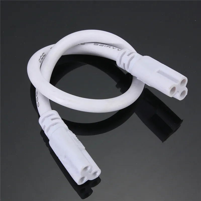 

2pcs/lot 3 pin LED Tube Connector 28cm Three-phase T5 T8 Led Lamp Lighting Connecting Double-end Cable Wire