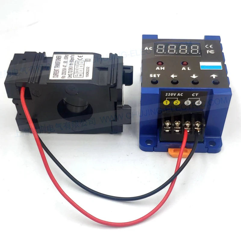 Imagem -05 - Medidor de Ampere Din Monofásico com Alarme para Limite Baixo Saída de Relé de Alarme 50a 100a 150a Din Medidor de Corrente