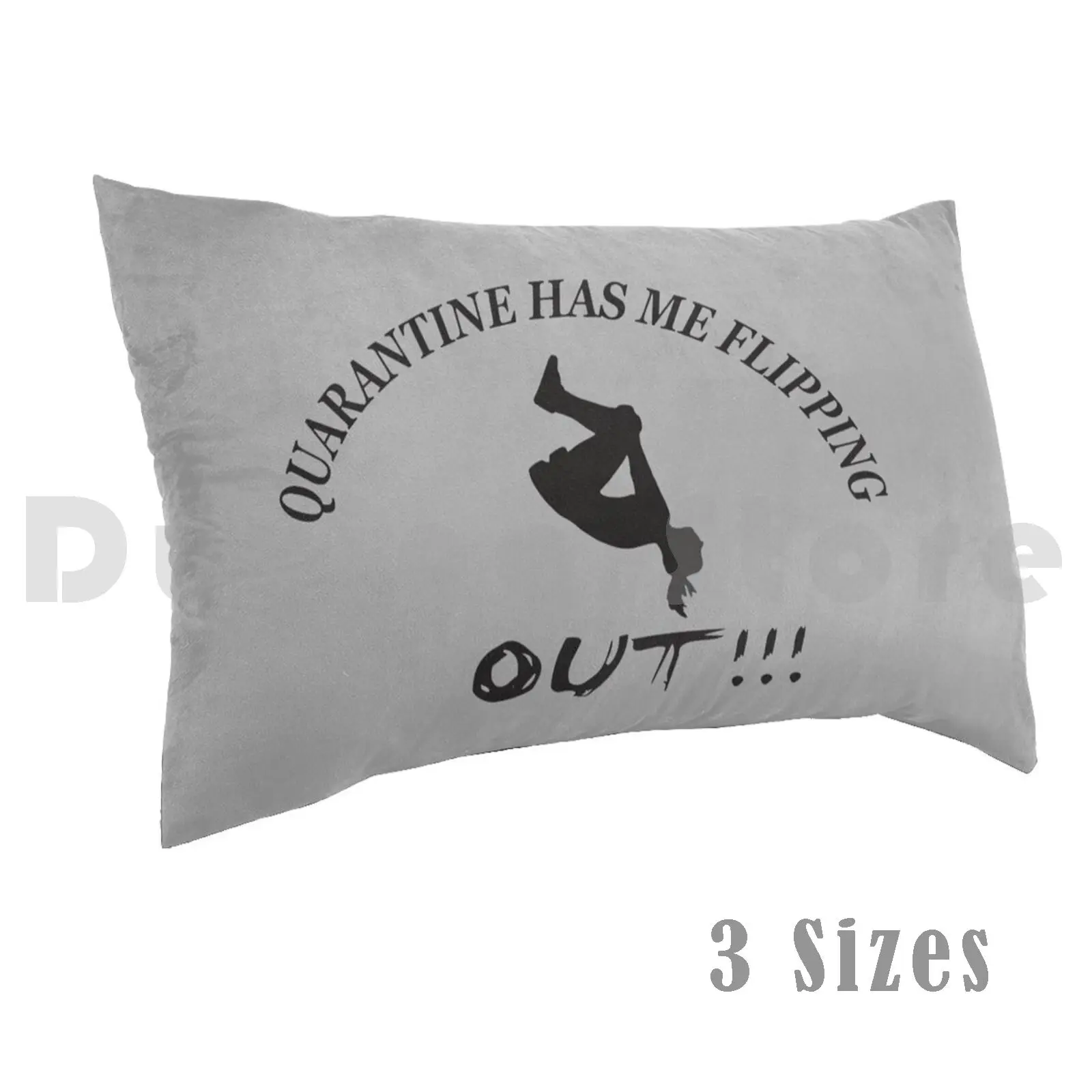 Quarantine Has Me Flipping Out Pillow Case Printed 35x50 Tumbling Gymnastics Gear Cheer Stuff