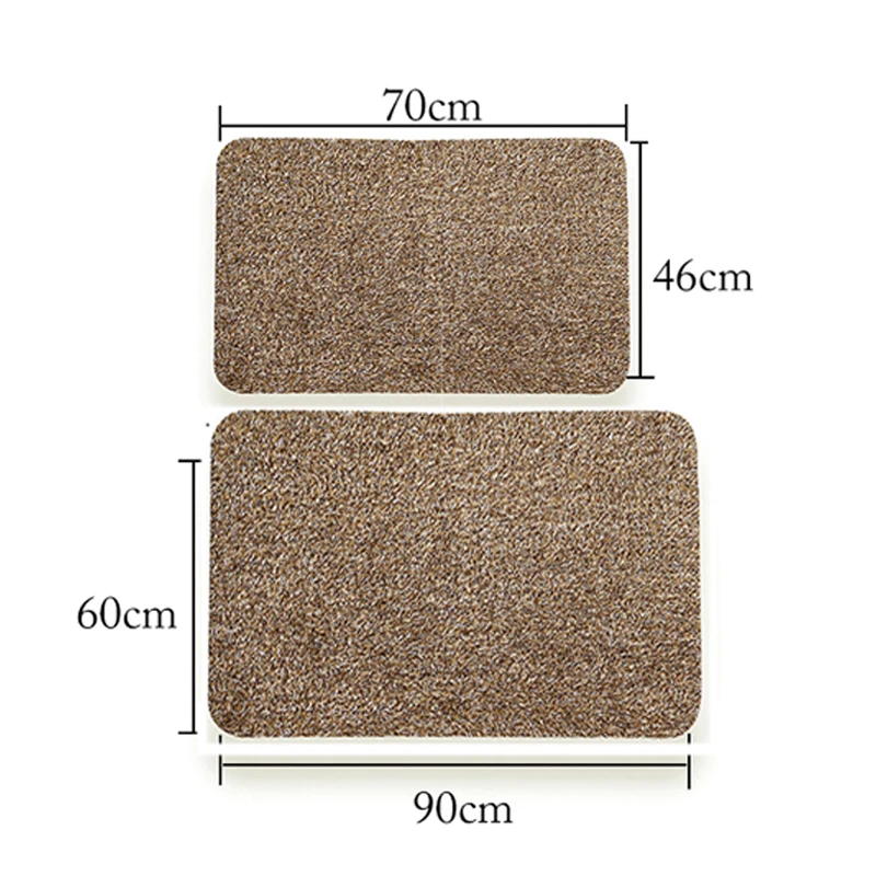 Indoor Super Absorbs Doormat PVC Backing Non Slip Door Mat for Small Front Door Inside Floor Dirt Trapper Cotton Entrance Rug