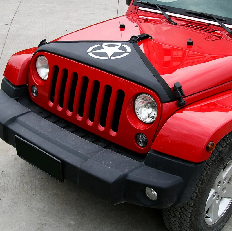 

Защитный Бюстгальтер для капота двигателя для Jeep Wrangler JK 2007-17 аксессуары пентаграмма