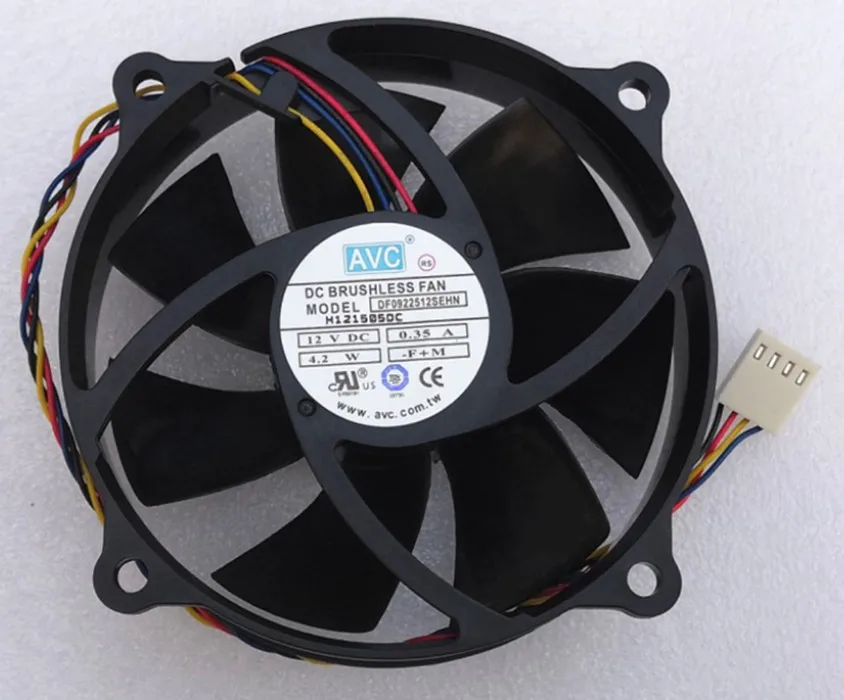 

9025 9CM DF0922512SEHN 12V 0.35A fan circular hydraulic 4-wire speed regulating.