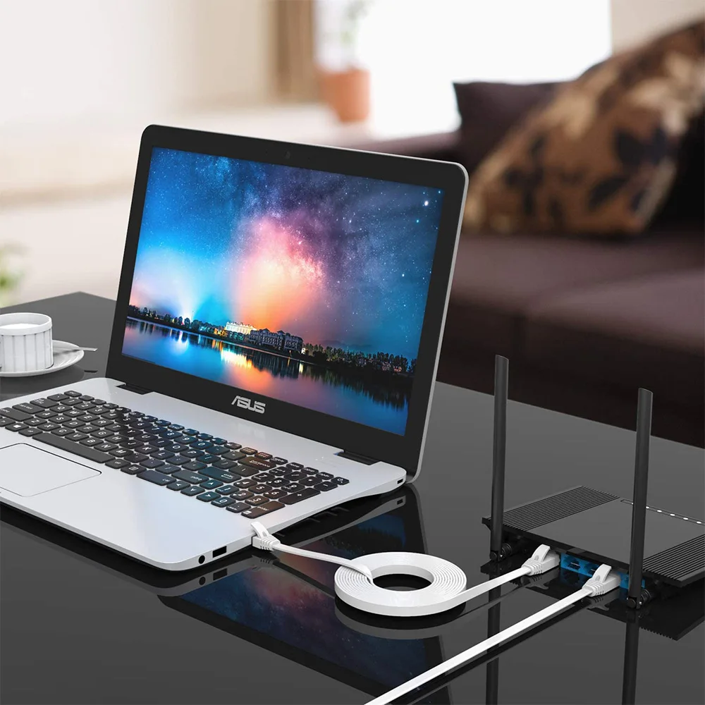 0.5m 1m 2m 3m 5m Ethernet Network Cable CAT6 Flat Ethernet Cable RJ45 Patch LAN CAT 6 Network cable For Computer Router Laptop