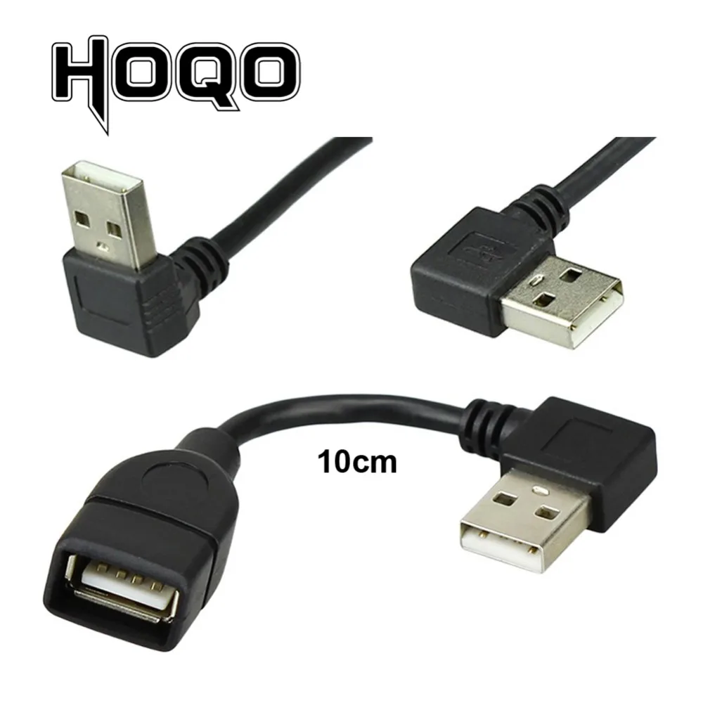 short 10cm 20cm 90 Degree USB Male to Female Extension Cable UP/Down/left/Right angled USB2.0 Type A M/F Extension Adaptor Cord