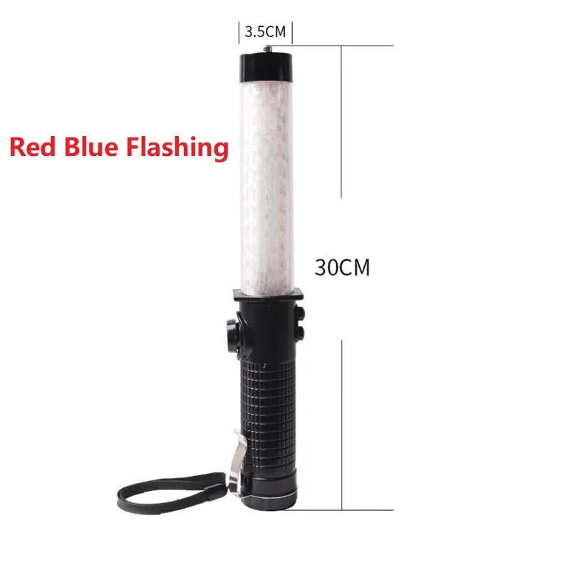 30CM Multi-functional Baton Laser Whistle Buzzer Broken Window magnetic Fire Emergency Evacuation Traffic Warning Light