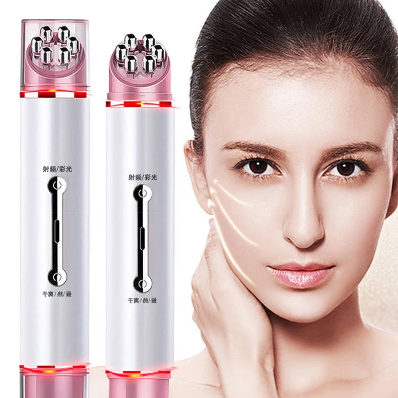 Radiofrekwencyjny przyrząd do pielęgnacji okolic oczu EMS, domowy długopis do pielęgnacji okolic oczu, usuwający cienie i worki pod oczami, masaż wibracyjny z funkcją grzania.