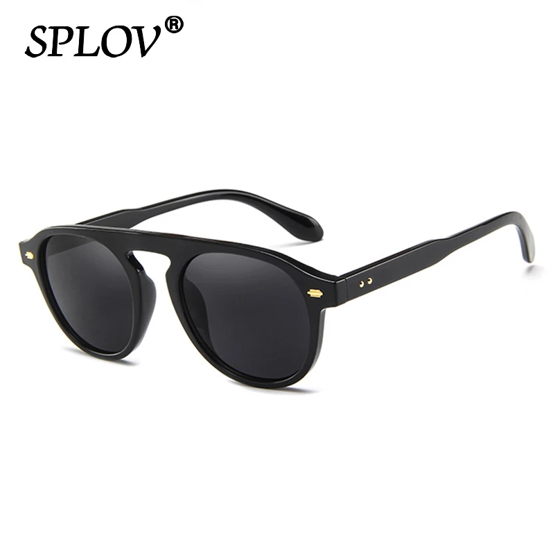 Vintage Round Retro Men Sunglasses Women Elegant Glasses Brand Designer Fasion Rivet Eyewear Top Quality Oculos De Sol UV400