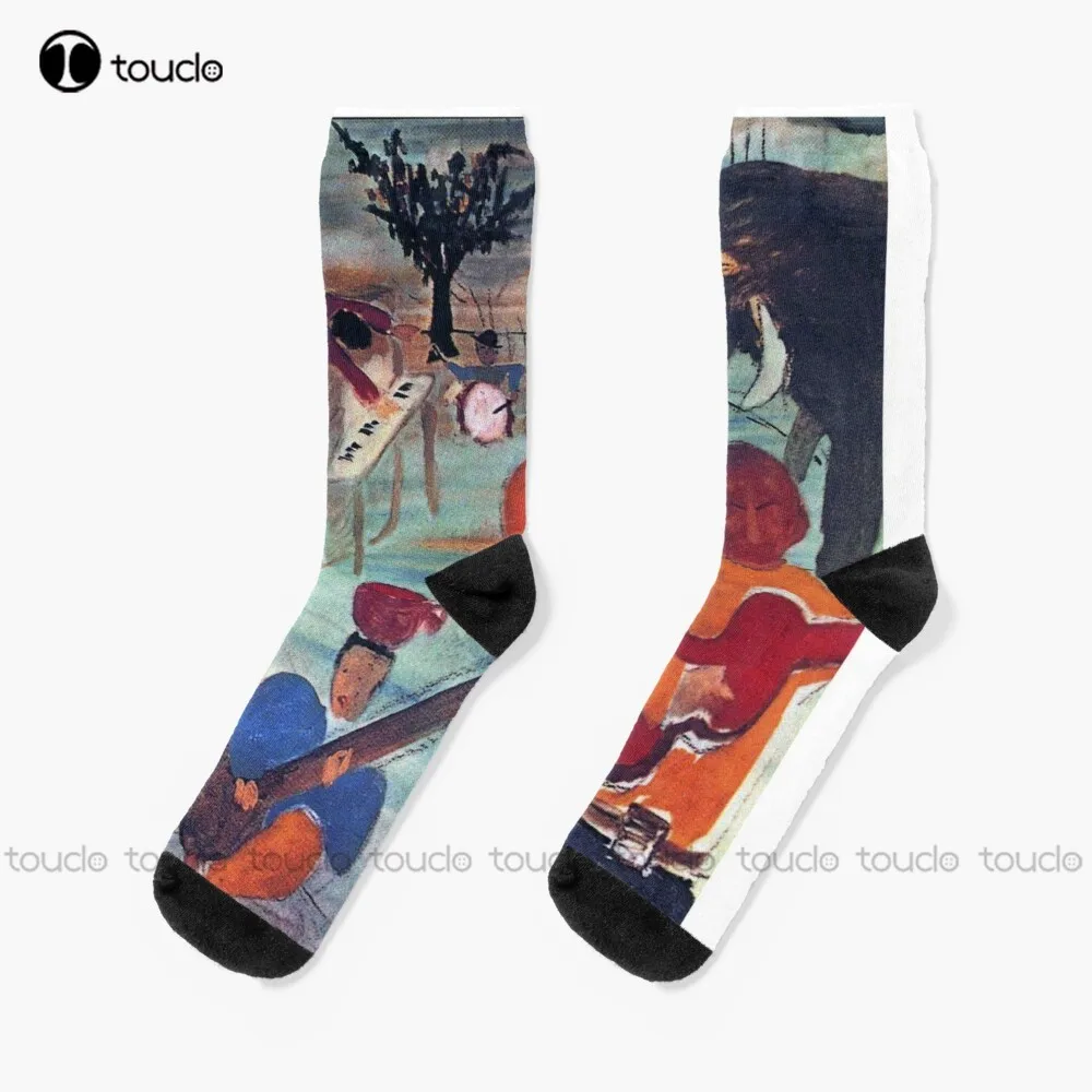 The Band Music From Big Pink (Album Cover) Socks Football Socks Personalized Custom Unisex Adult Teen Youth Socks Fashion New