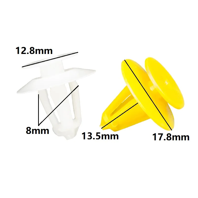 30 Pieces White Yellow Plastic Door Trim Panel Clip Fasteners Retainer Fixed For BMW Mercedes-Benz Car Body Styles