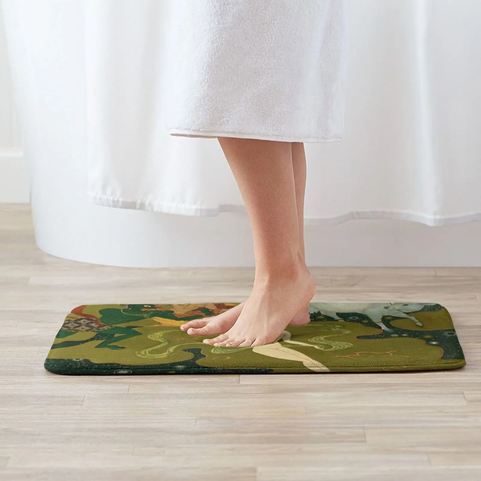 “pearl Of The Cloud” By Edmund Dulac Entrance Door Mat Bath Mat Rug Shiba Inu Shiba Inu Shiba Inu Shiba Inu Shiba Inu Shiba Inu