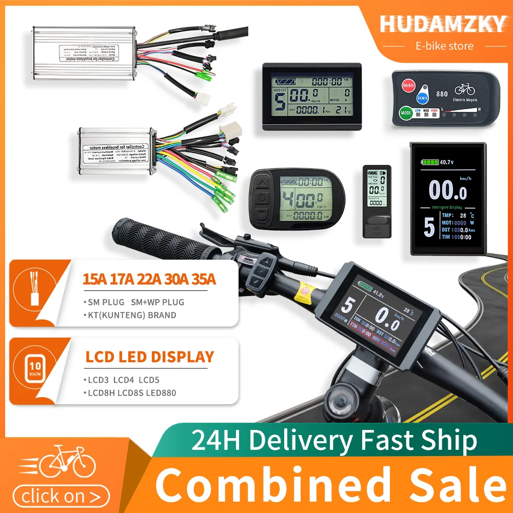 Ebike KT Controller and LCD LED Display 36V/48V 250W-1500W Hub