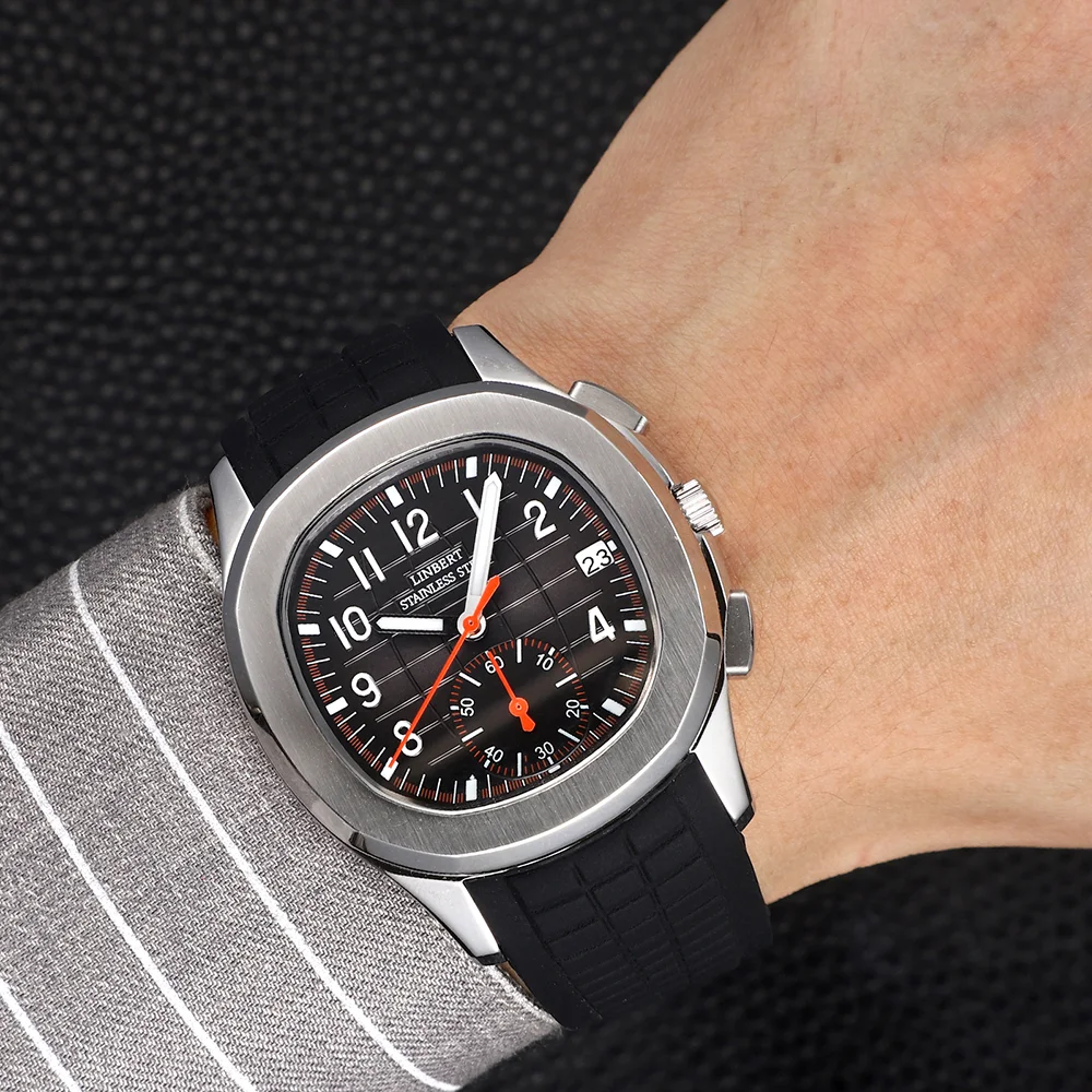 2026 LINBERT Men's Watch Top Luxury Brand Relógio Sapphire Waterproof Quartz Watch Men's Fashion Sport 316 Steel Watch
