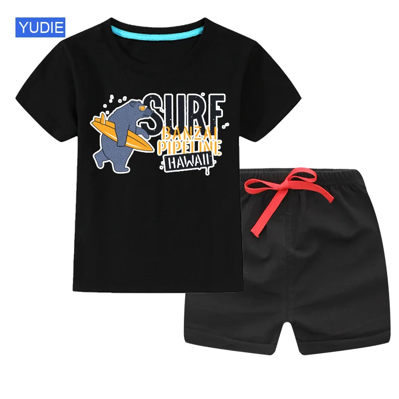 

Summer Baby Boy Clothes Set Cotton Leisure Sports T-shirt Shorts Toddler Clothing suit Kids Girl Boy Outfit