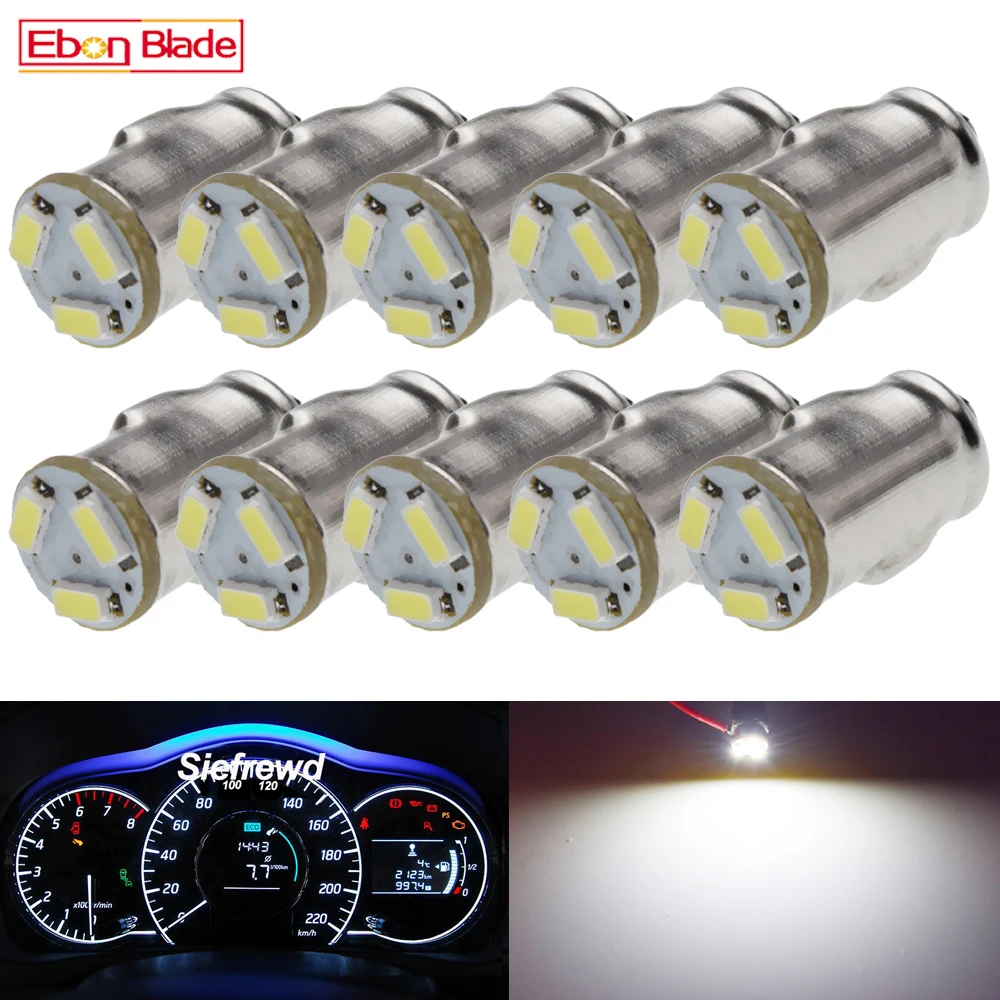 10Pcs White 12V DC BA7S LLB281 GLB281 LED Lamp Car Instrument Panel Dash Light Minuature Warning Bulbs Auto Styling Accessories