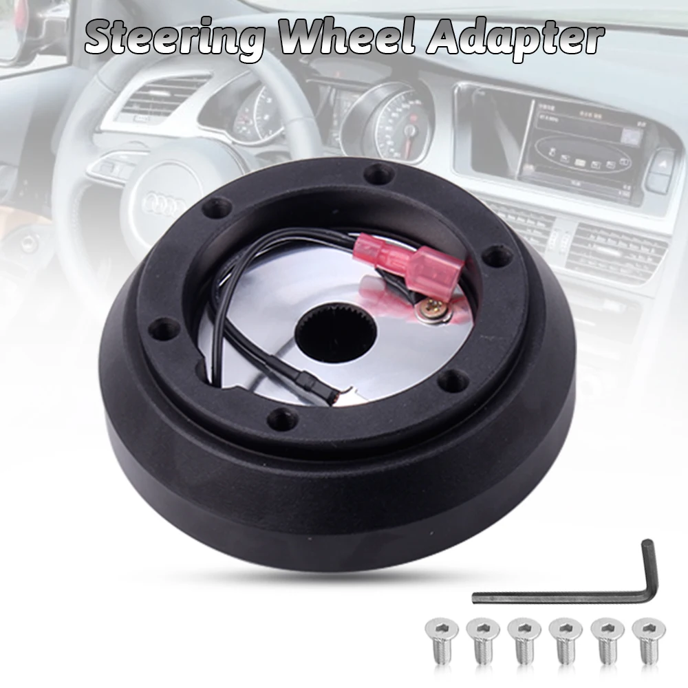 

Car Racing Steering Wheel Hub Black Short Steering Wheel Short Hub Adapter For for Mazda Miata RX7 RX8 Genesis QR011