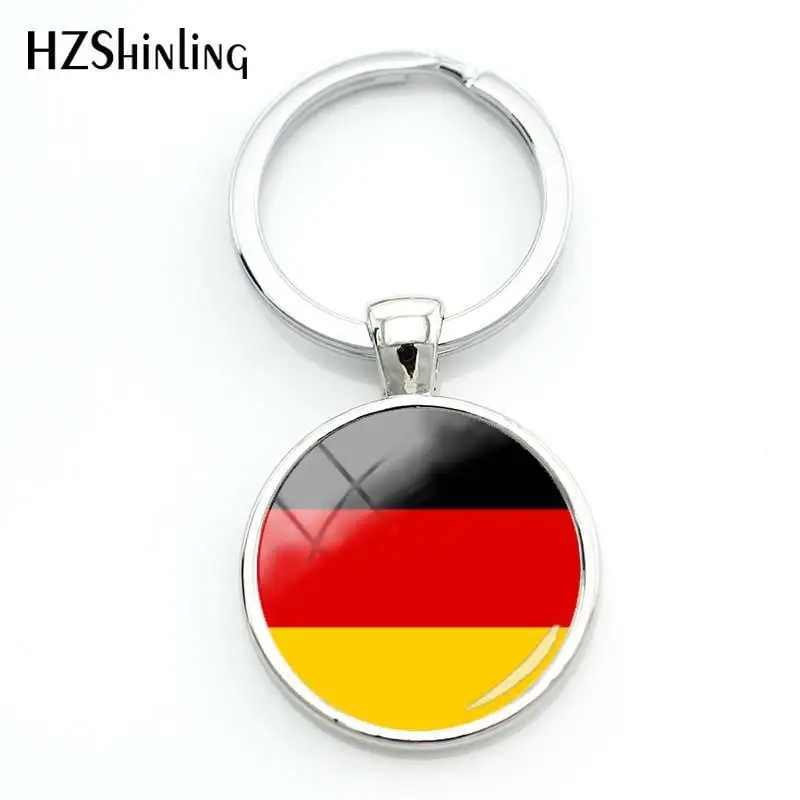 2018 Fashion Albania Flag Keyrings For a Woman French Flag Glass Dome Keyring Guatemala Glass Cabochon Keyring