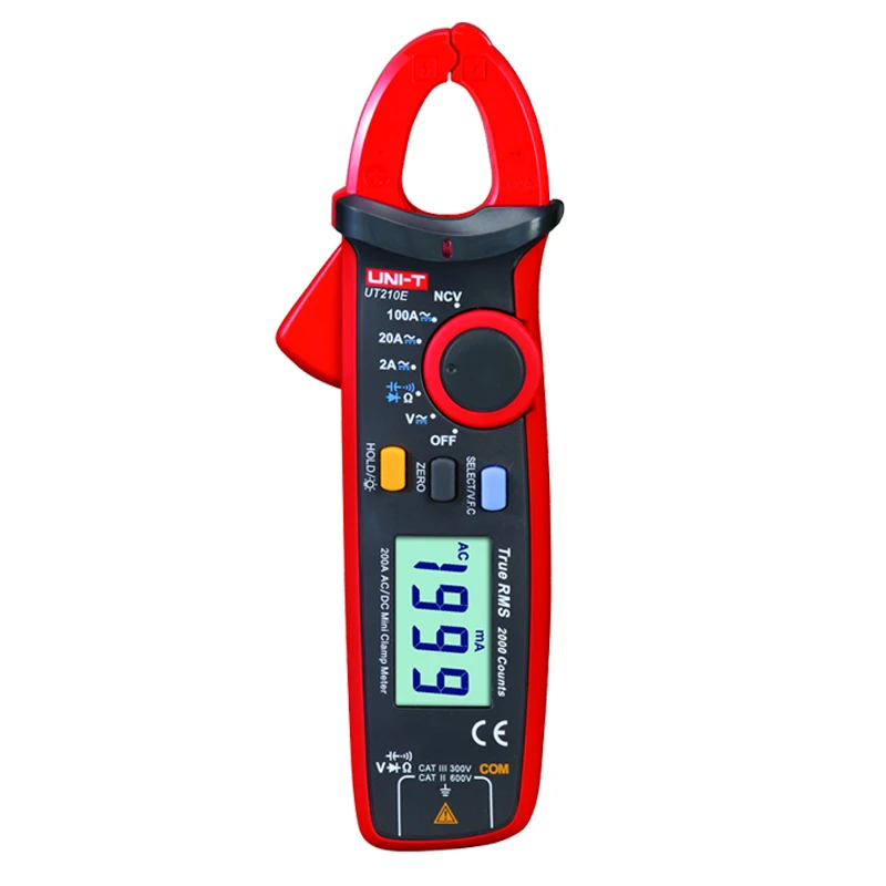 UNI-T UT204 Plus/UT210 Series Clamp Ammeters. Temperature Voltage Tester LCD Digital Current clamp AC/DC NCV True Rms Multimeter