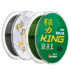 50m 3D Invisible Spoted Super Strong Carp Fishing Line Speckle Fluorocarbon Coated Monofilament Fishing Line