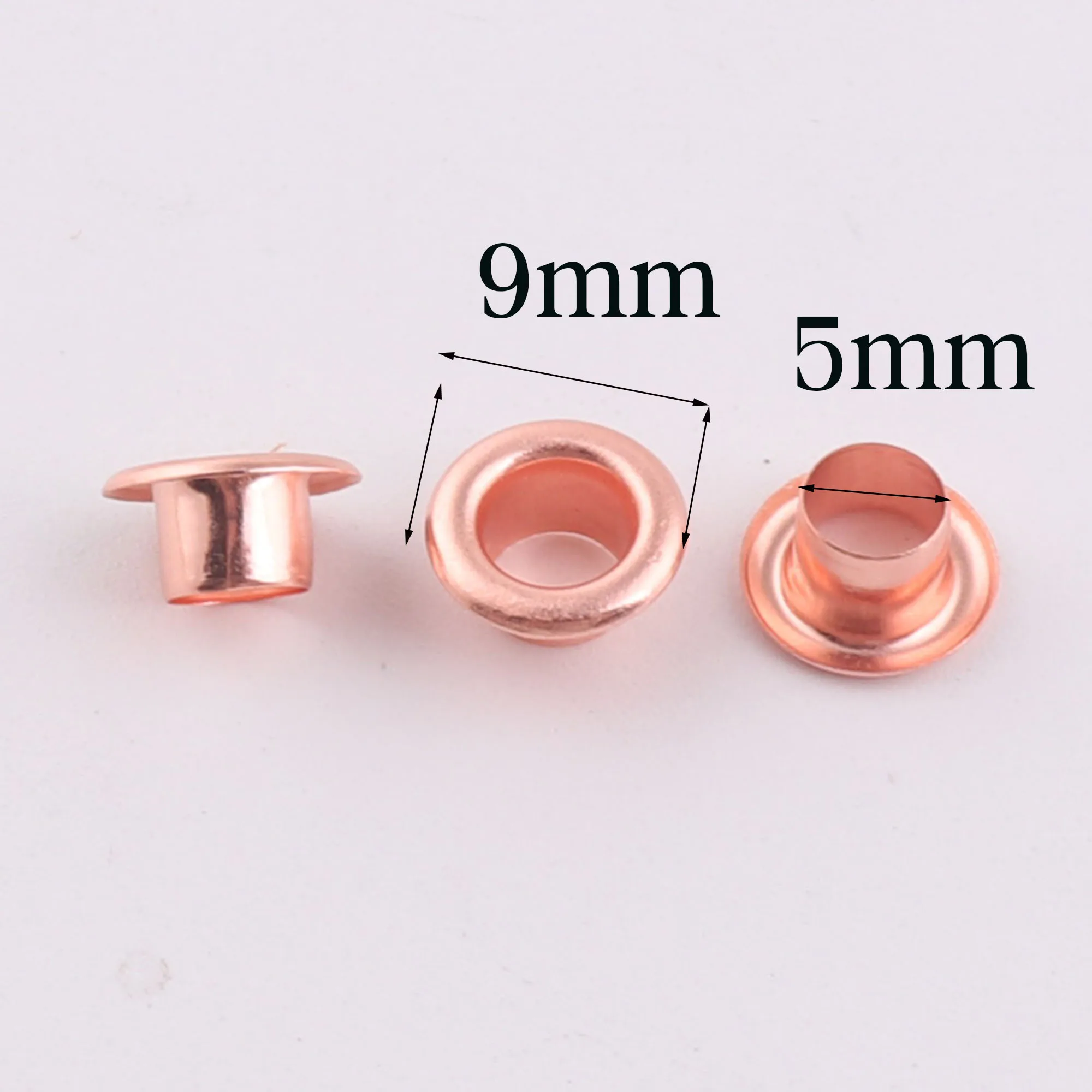 50pcs-100 PCS Rose Gold MINI Eyelets,For Clothes Leather Canvas Bag Shoes Rivet Studs-3mm/4mm/5mm/6mm/8MM