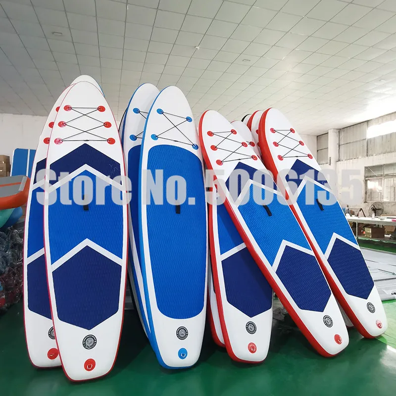 

305*76*15cm PVC Portable Surfboard Inflatable Stand Up Adult Anti-slip Paddle Board Portable Easy to Store, Good stability