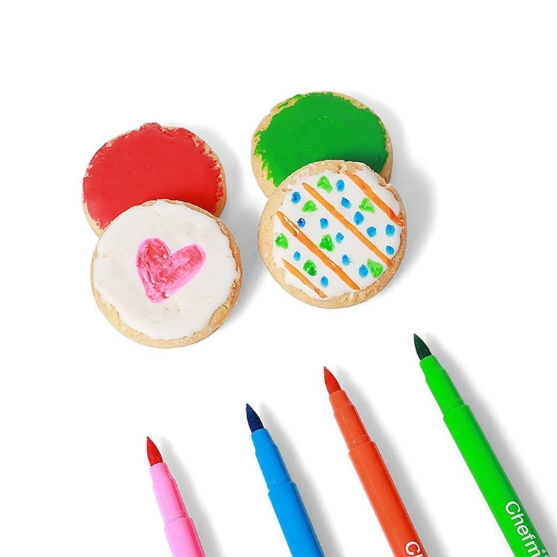 10 Colors Edible Markers for Cookies Epoxy Resin Design Coloring Markers Resin Fine Tip Drawing Pens Craft Tool