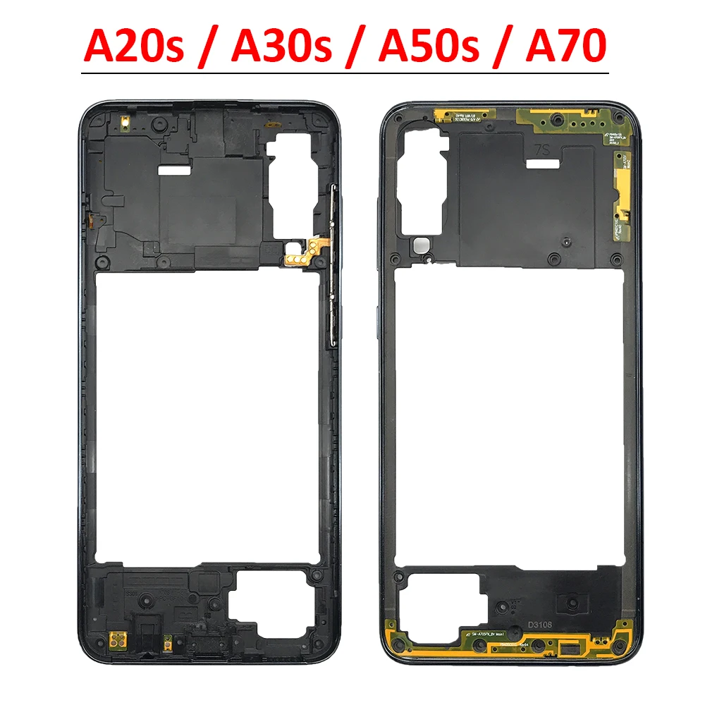 New Middle Frame Housing Case For Samsung A20S A207F A30S A307F A50S A507F A70 A705F Replacement Parts