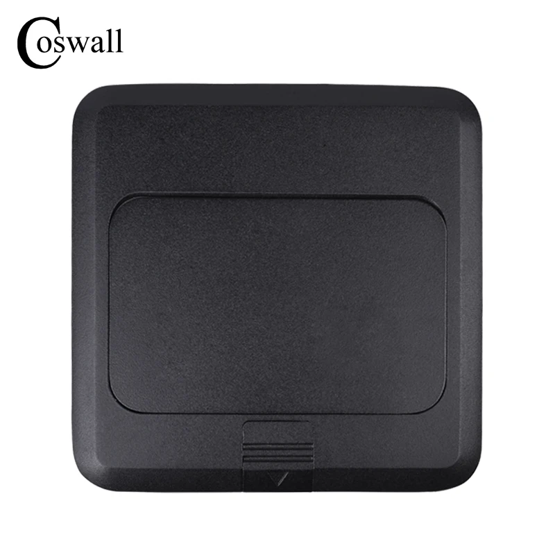 Imagem -04 - Coswall-tomada para Computador Tomada de Alumínio Preto Soquete Padrão ue com Rj45 Tela Cat5e