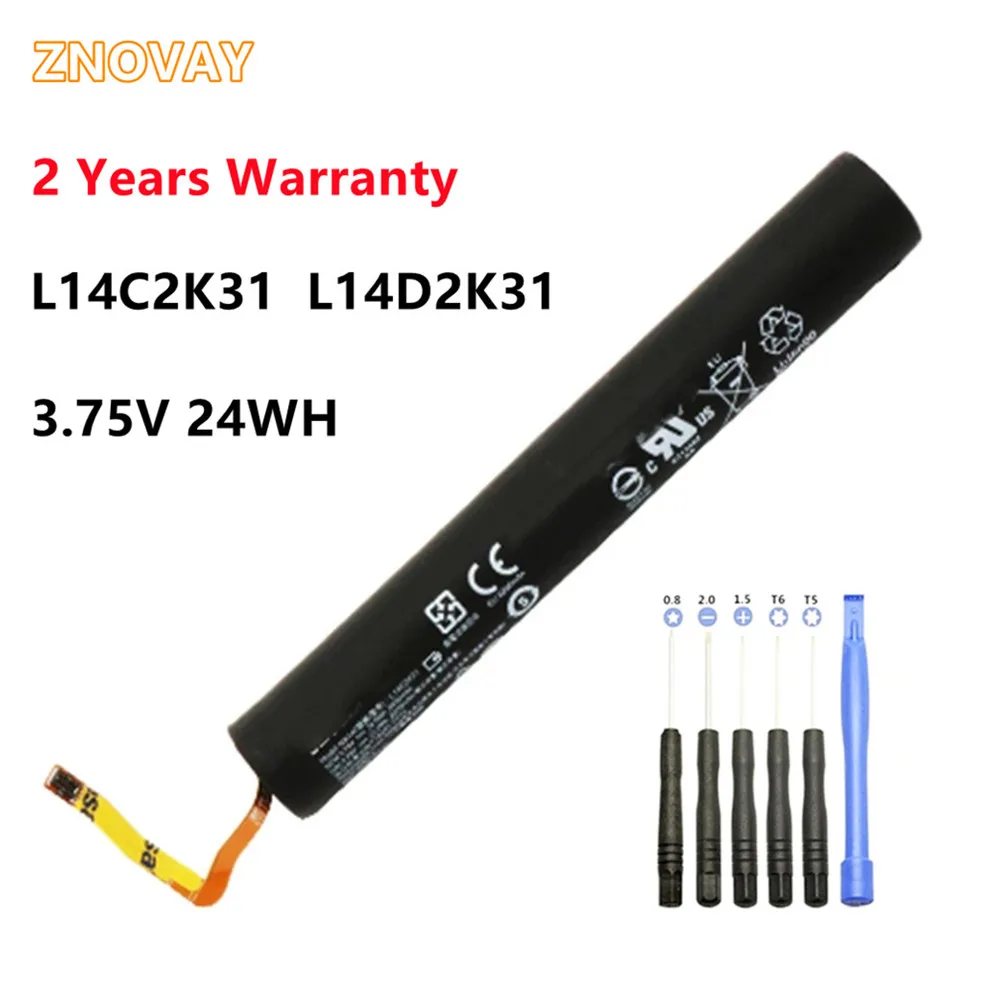 

L14C2K31 Battery for LENOVO YOGA Tablet 2-830L 2-830LC 2-830F 2-851F 2 830L 830F 830LC L14D2K31 YT2-830F 3.75V 24WH/6400mAh