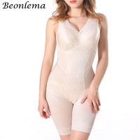 Beonlema Body Shapewear With Pads Lace Body Shapers Sleeveless Bodysuit Waist Trainer Butt Lifter Slimming Underwear