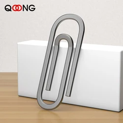 QOONG Stainless Steel Silver Slim Pocket Money Clip Wallet Cash ID Credit Card Money Holder Metal Steel Bill Clip Clamp QZ40-001