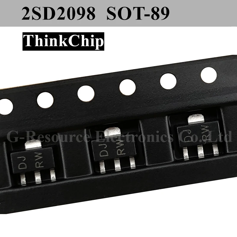 زجاج ثلاثي 2SD2098 SOT-89 SMD, 100 (2098 قطعة) DJRW D2098 DJ RW SOT89